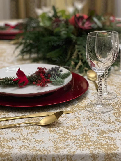 MoodCompanyNL - Servetten Wit met Goud - 40x40 - 2 stuks! - Katoen - Mood Company - 6095632038037