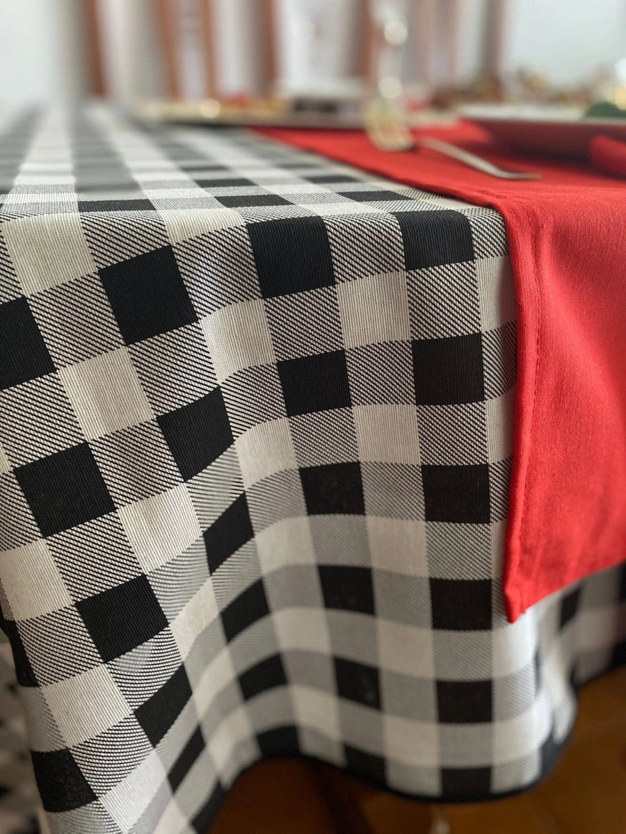 MoodCompanyNL - Servetten Zwart Wit geruit - 40x40 - 2 stuks! - Katoen - Mood Company - 6095643510508