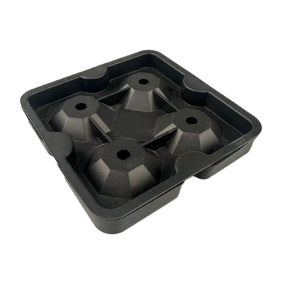 Mood Company - Siliconen Diamant IJsblokjesvorm - 4 IJsblokjes 4x3,5 cm BPA-vrij - Mood4Whisky - 6151220984909