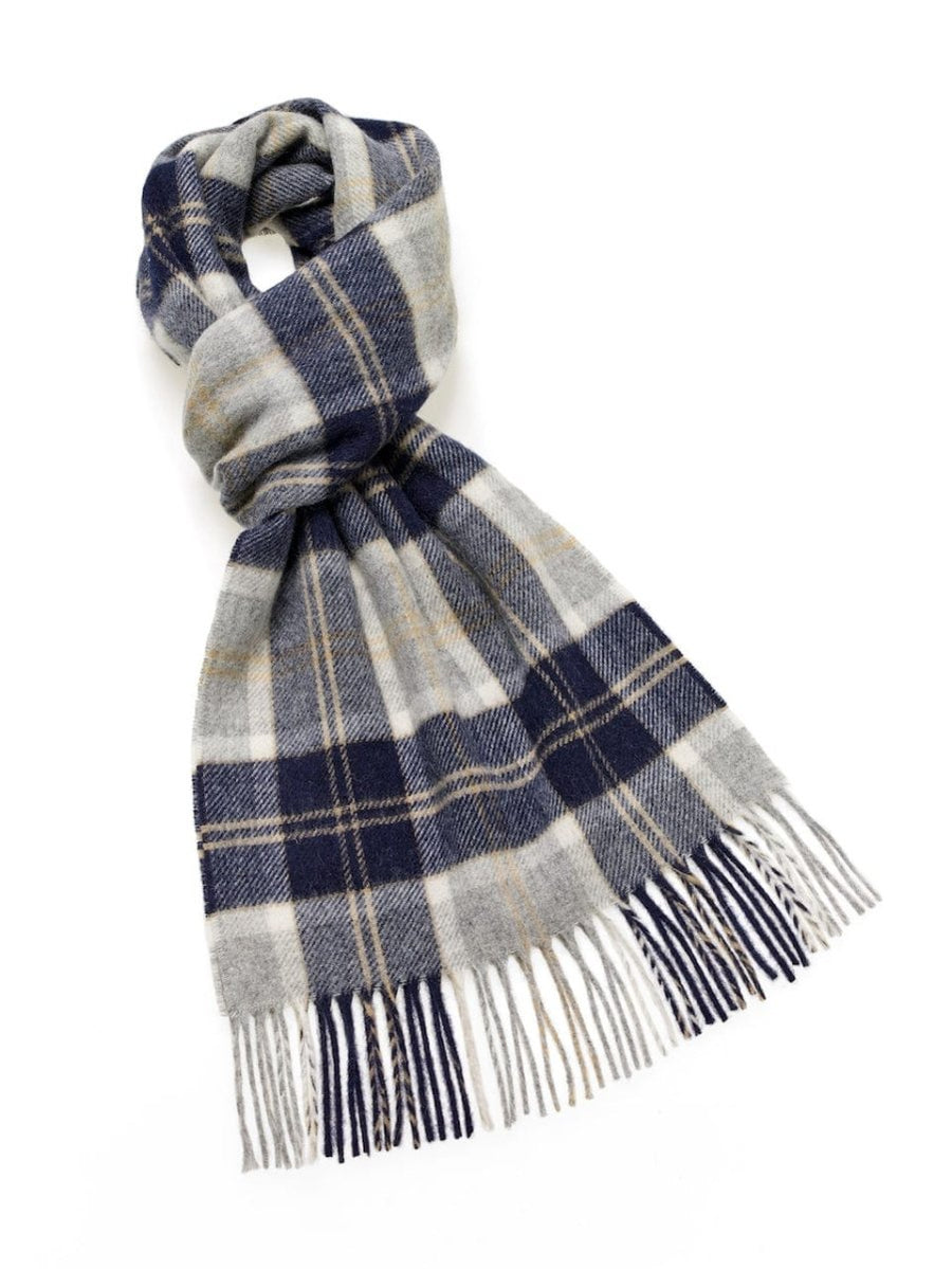 Mood Company - Sjaal Tartan Bannockbane Silver - Meriono Lamswol - 25 x 190 - Bronte by Moon Scotland - 6095653540564