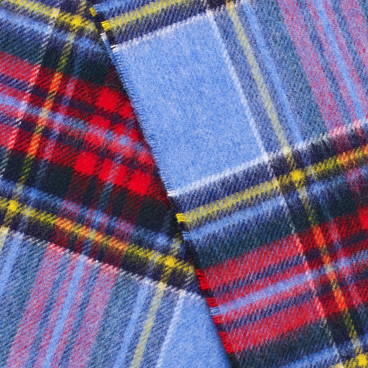Mood Company - Sjaal Tartan Blue Vintage Stewart - Merino Lamswol - 25 x 190 - Bronte by Moon - 6151223778758