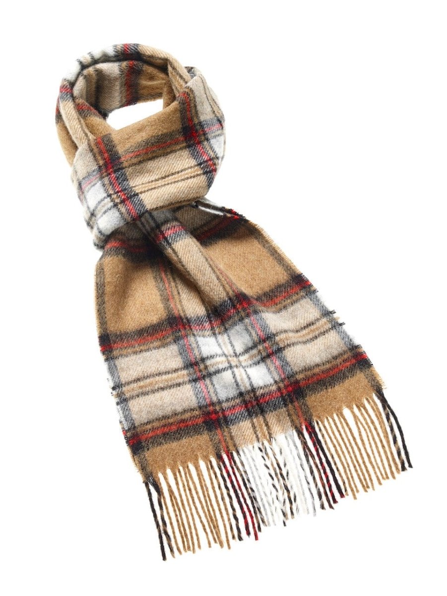 MoodCompanyNL - Sjaal Tartan Camel Stewart - Meriono Lamswol - 25 x 190 - Bronte by Moon Scotland - 6095654938940