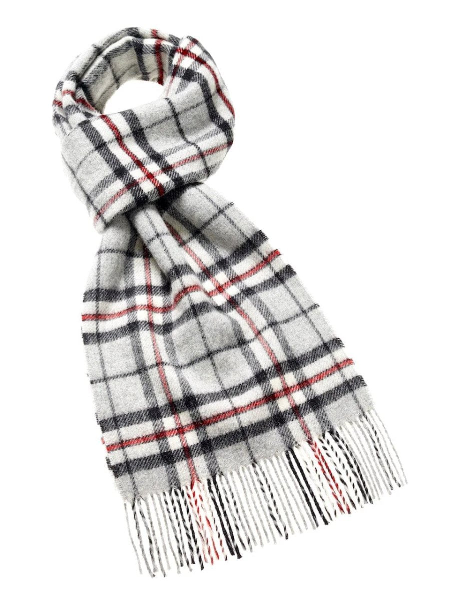 Sjaal Tartan Grey Thompson - Meriono Lamswol - 25 x 190 - Bronte by Moon Scotland by MoodCompanyNL