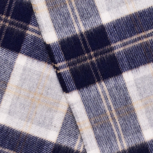 Mood Company - Sjaal Tartan Bannockbane Silver - Merino Lamswol - 25 x 190 - Bronte by Moon