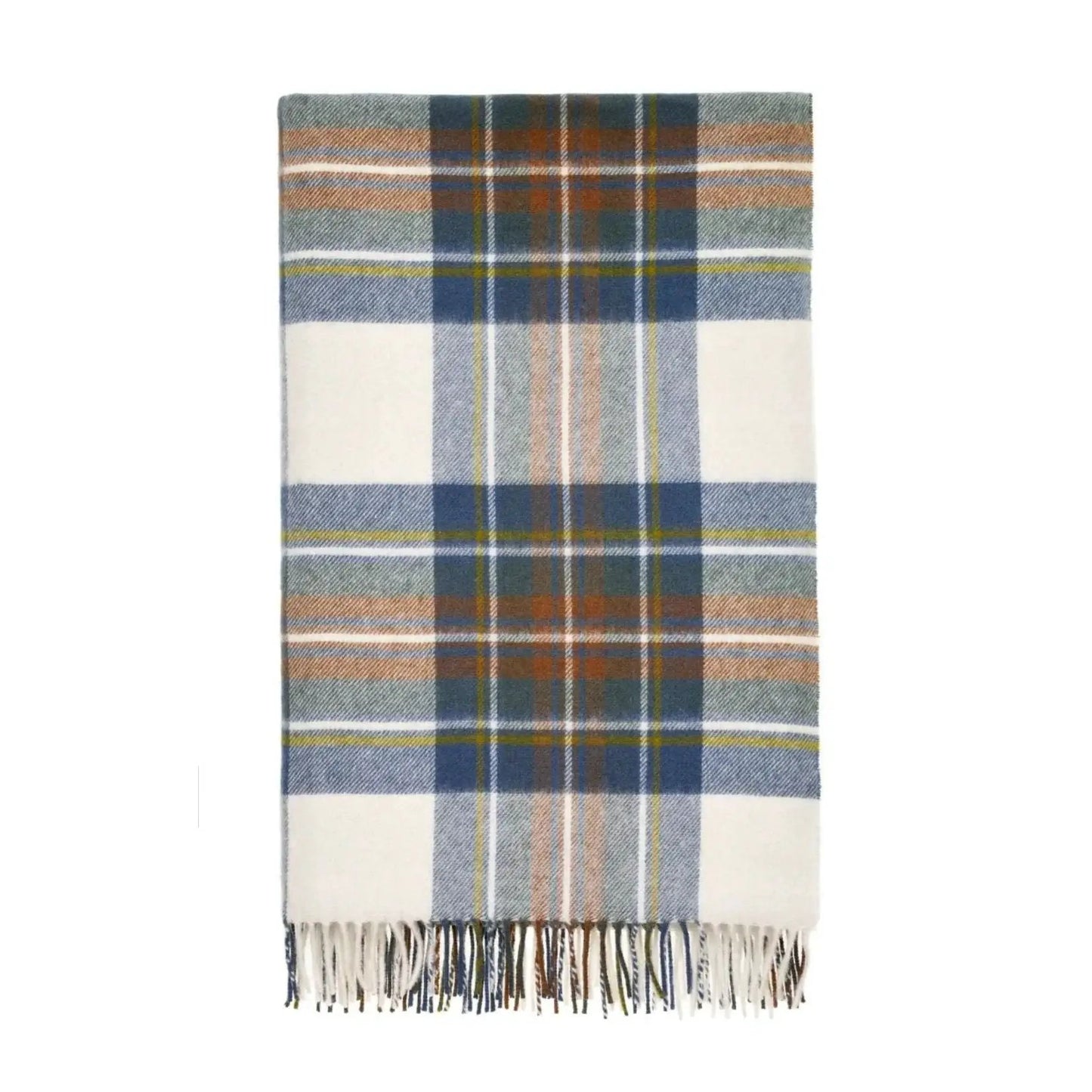 Plaid Tartan Muted Blue Stewart - Merino Lamswol - 140x185 - Bronte by Moon Scotland by MoodCompanyNL