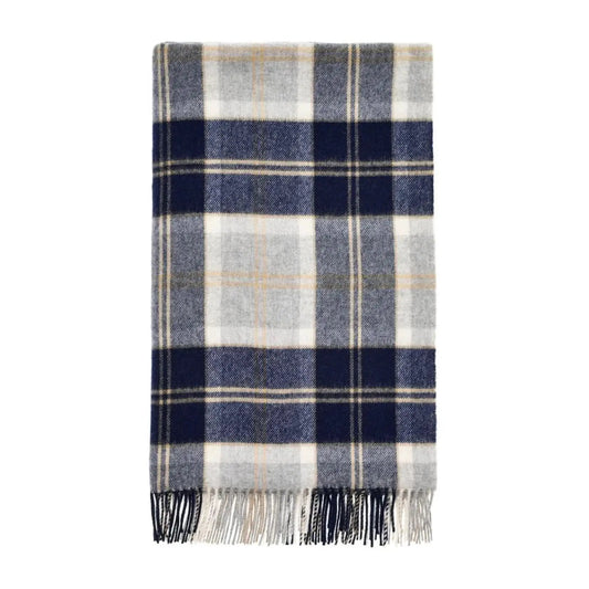 Plaid Tartan Bannockbane Silver - Merino Lamswol - 140x185 - Bronte by Moon Scotland by MoodCompanyNL