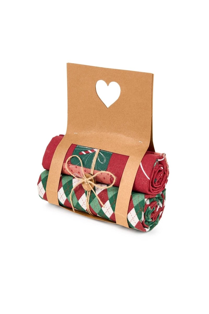 Mood Company - Theedoeken cadeaupakket - 2 stuks - kerst - strofunaccio - Nuvole di Stoffa - 8050162617181