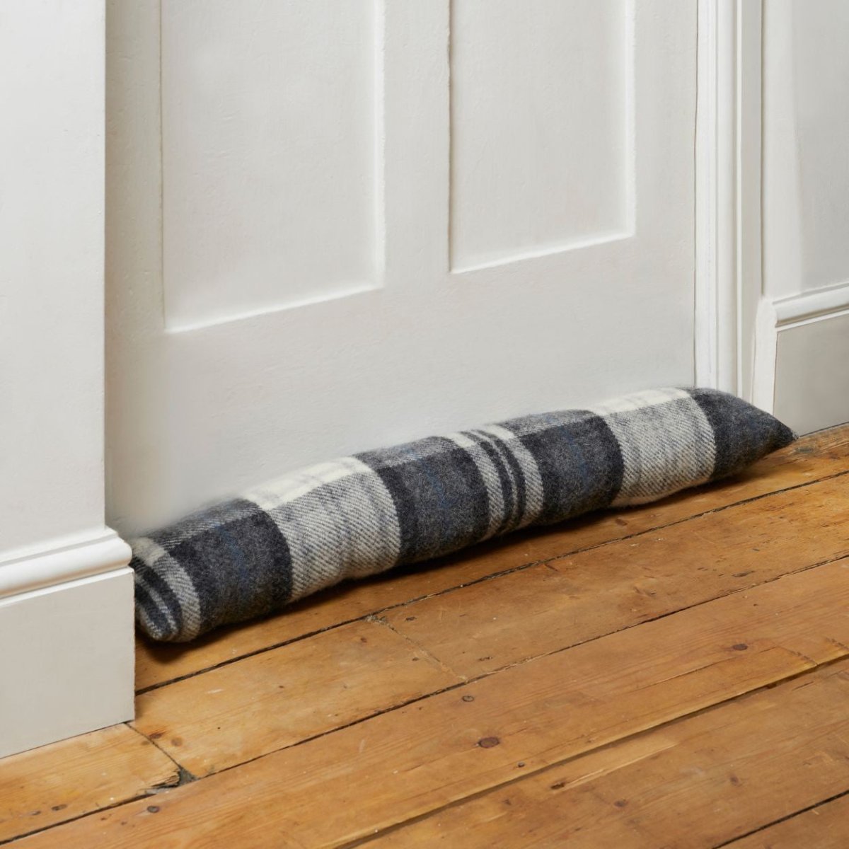 Mood Company - Tochtstopper Cottage Grijze Ruit – Tweedmill – 16x80 cm - 5060445892801