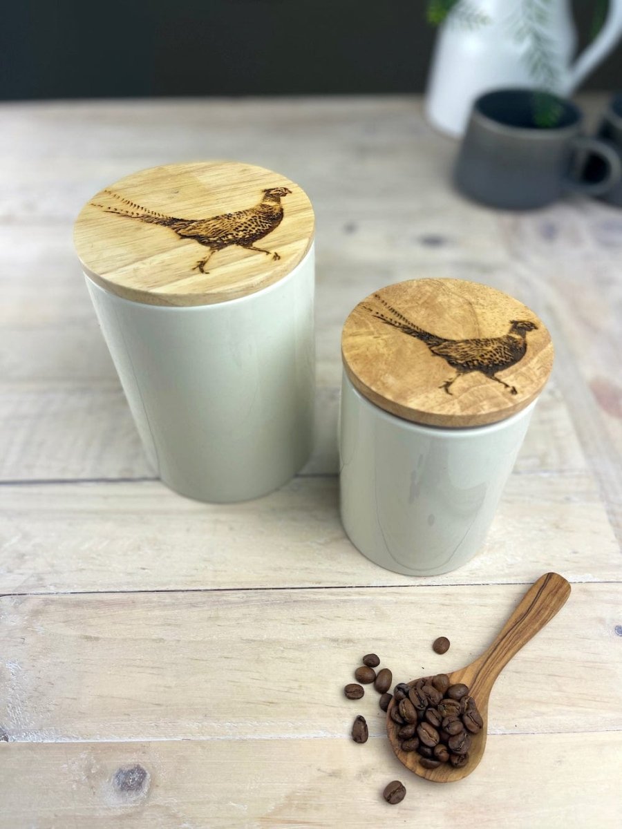 MoodCompanyNL - Voorraadpot Fazant Medium - 16x11 - Gegraveerd - Scottish Made - 5060949550016