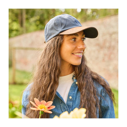 Mood Company - Wax Baseball Cap Blauw – Waxed Cotton Pet met Leren Klep (Made in UK) - 5060445891361