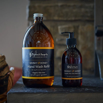 MoodCompanyNL - Whisky & Honey – Warm & Zoet - Navulverpakking Handzeep Glas 1 Liter - 5060614510314