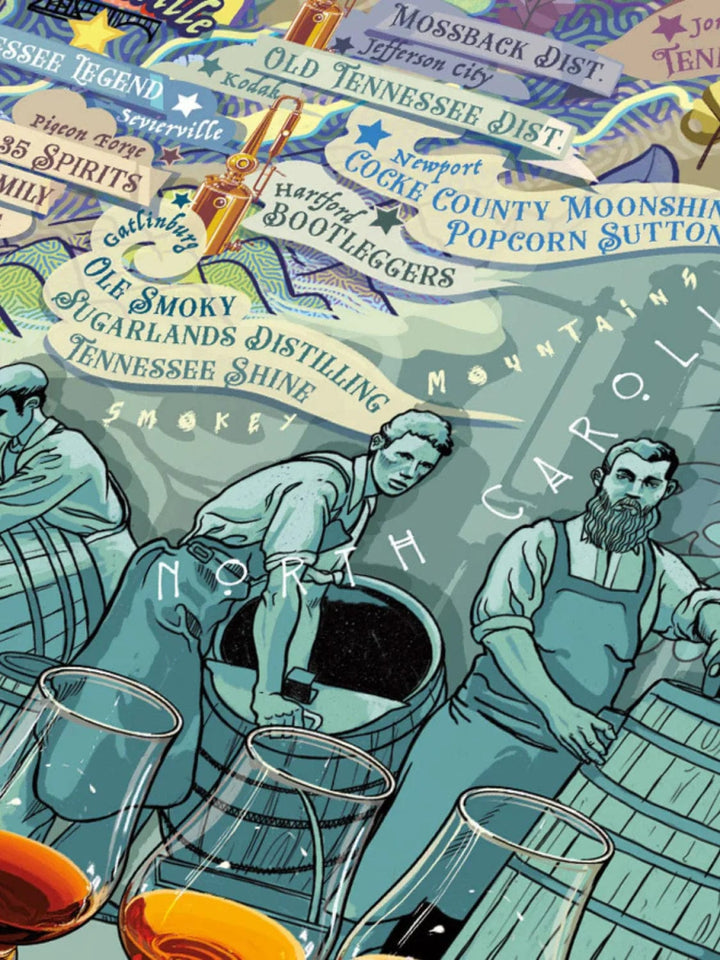 MoodCompanyNL - Whisky puzzel Kentucky & Tennessee - 1000 stukjes - 14+ - Water & Wines Sweden - 7350121880313