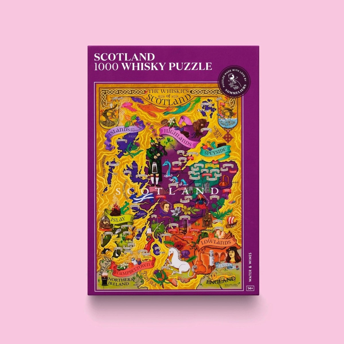 MoodCompanyNL - Whisky puzzel Scotland - 1000 stukjes - 14+ - Water & Wines Sweden - 735011880214