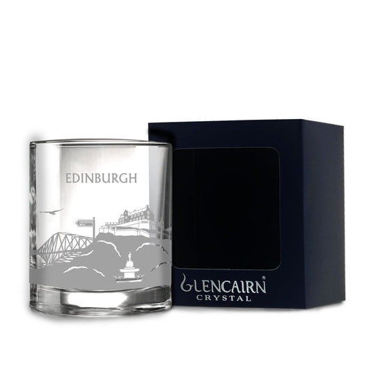 MoodCompanyNL - Whiskyglas Skyline Edinburgh - Gegraveerd - Glencairn Crystal Scotland - 6091043436424