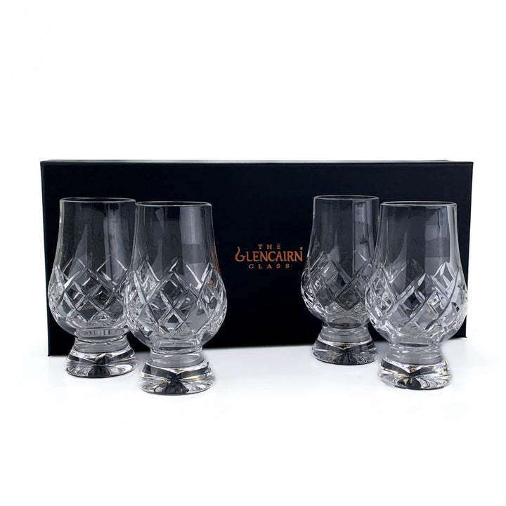 MoodCompanyNL - Whiskyglazen Cut 4 stuks - Geschenkverpakking - Loodkristal - Glencairn Crystal Scotland - 6151215861802