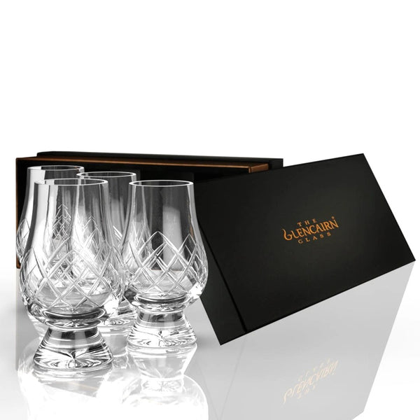 Whiskyglazen Cut 4 stuks - Geschenkverpakking - Loodkristal - Glencairn Crystal Scotland by MoodCompanyNL