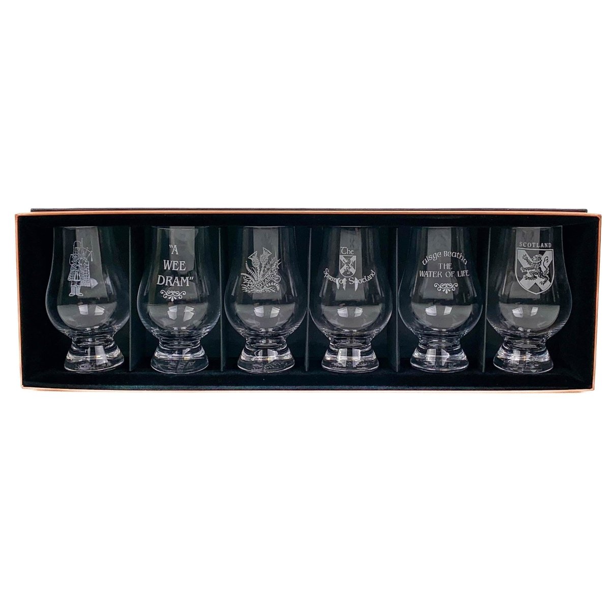 MoodCompanyNL - Whiskyglazen gegraveerd SCOTLAND 6 stuks - Glencairn Crystal Scotland - 6091032834842